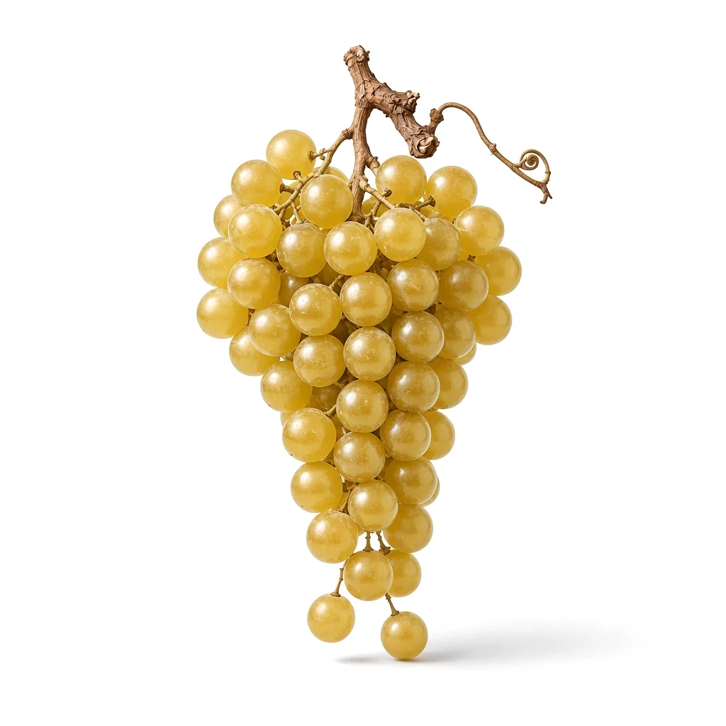A bunch of Chardonnay grapes